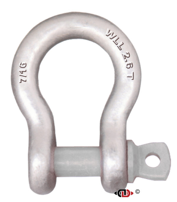 7/16″ 2.6 Ton Forged Anchor Shackle with Forged Screw Pin